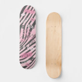 Giralrosa und schwarze XOXO Valentine Skateboard (Vorderseite)