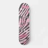 Giralrosa und schwarze XOXO Valentine Skateboard (Vorne)