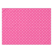 Giralrosa und weiße Schneeflocken Weihnachtsmuster Tischdecke (Vorderseite (Horizontal))