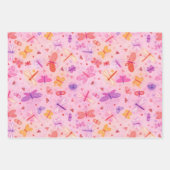 Giralrosa Wrapping Paper Flat Sheet Set 3 Geschenkpapier Set (Vorderseite)