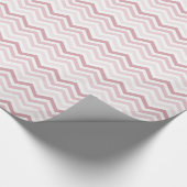 Giralrosa Zickzack Streifen Geschenkpapier (Ecke)