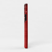 Giralroter Glitzer Brush Metal Monogram Case-Mate iPhone Hülle (Hinten/Rechts)