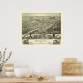 Girardville, PA Panoramic Map - 1889 Poster (Küche)