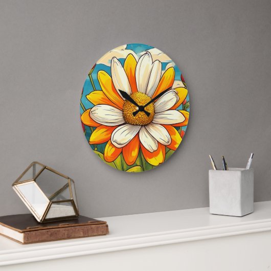  girasol tulipan flores große wanduhr (Büro)