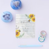 Girasoles de Invitación de Boda Económica Bilingüe Flyer (Einzeln)