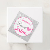 Gircess Pink & Silver Glitzer 16 . Geburtstag Geschenkanhänger (Beispiel)