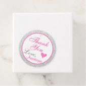 Gircess Pink und Silver Glitzer Vielen Dank Geschenkanhänger (Beispiel)