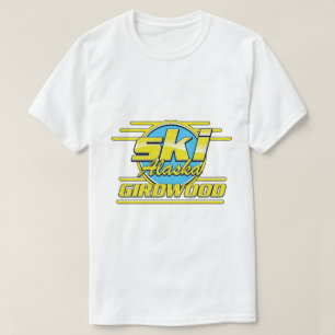 Girdwood Alaska 80er Ski-Logo T-Shirt