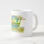 Girdwood Alaska 80er-SkigeLogo Jumbo-Tasse (Vorderseite Rechts)