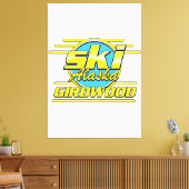 Girdwood Alaska 80er-SkigeLogo Leinwanddruck (Insitu (Wohnzimmer))