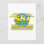 Girdwood Alaska 80er-SkigeLogo Postkarte (Vorderseite)