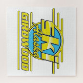 Girdwood Alaska 80er-SkigeLogo Puzzle (Horizontal)