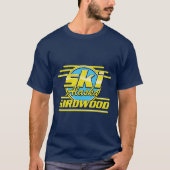 Girdwood Alaska 80er-SkigeLogo T-Shirt (Vorderseite)