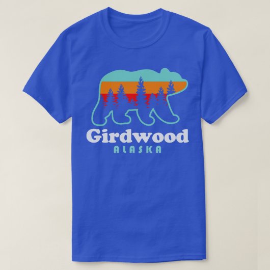 Girdwood Alaska Bärenwanderung T-Shirt (Design vorne)