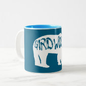 Girdwood Alaska Bear Zweifarbige Tasse (Vorderseite Links)