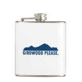 Girdwood Alaska Bitte Flachmann (Vorderseite)