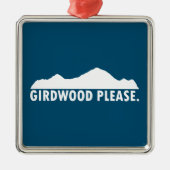 Girdwood Alaska Bitte Ornament Aus Metall (Vorne)