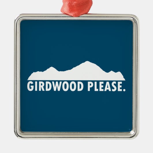 Girdwood Alaska Bitte Ornament Aus Metall (Vorne)