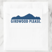 Girdwood Alaska Bitte Rechteckiger Aufkleber (Tasche)