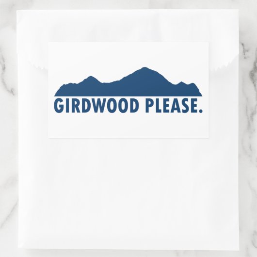 Girdwood Alaska Bitte Rechteckiger Aufkleber (Tasche)
