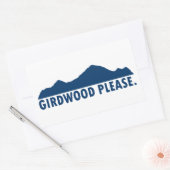 Girdwood Alaska Bitte Rechteckiger Aufkleber (Umschlag)