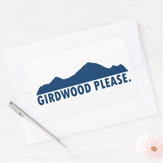 Girdwood Alaska Bitte Rechteckiger Aufkleber (Umschlag)