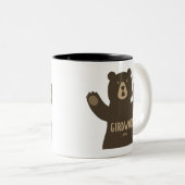Girdwood Alaska Peace Bear Zweifarbige Tasse (VorderseiteRechts)