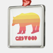 Girdwood Alaska Rainbow Bear Ornament Aus Metall (Links)