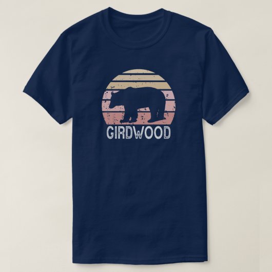 Girdwood Alaska Retro Bear T-Shirt (Design vorne)