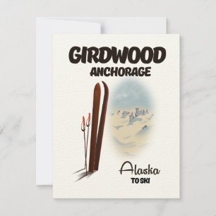 Girdwood Ankerplatz Alaska Skiposter