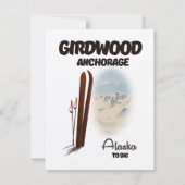 Girdwood-Verankerung Alaska Skiposter (Rückseite)