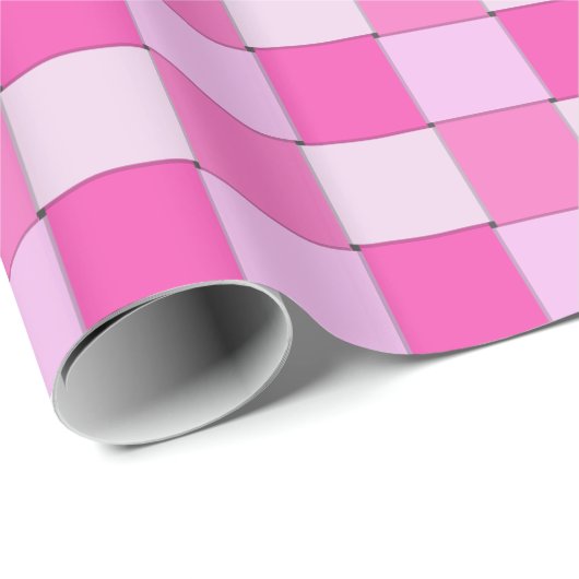 Girered Pink Woven Pattern Geschenkpapier (Rolleneckpunkt)
