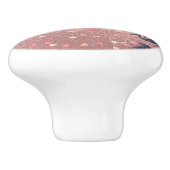 Giresters Ever ROSEGOLD Blue Pink Floral MONOGRAM Keramikknauf (Seitenansicht)