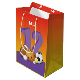 Girl 12. Geburtstag Sportbälle Mittlere Geschenktüte