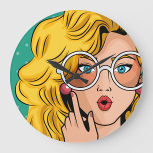 Girl #1 große wanduhr