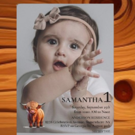  Girl 1st Birthday Celebration Einladung