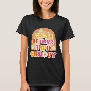 Girl 2. Geburtstag Retro Boho Rainbow Sister Two G T-Shirt