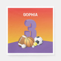 Girl 3. Geburtstag Sportbälle