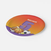 Girl 5th Birthday Sports Balls