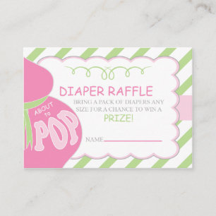 Girl About POP Diaper Raffle Ticket Begleitkarte