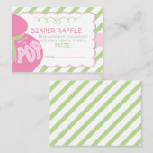 Girl About POP Diaper Raffle Ticket Begleitkarte (Vorne/Hinten)