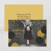 Girl Abschluss Glückwunsch (Vorne/Hinten)