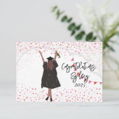 Girl Abschluss Glückwunsch (Stehend Vorderseite)