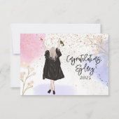 Girl Abschluss Glückwunsch (Vorderseite)