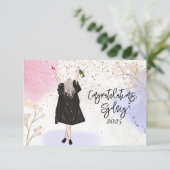 Girl Abschluss Glückwunsch (Stehend Vorderseite)