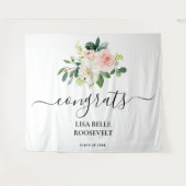 Girl Abschluss Glückwunschs Foto Stand Wandteppich (Vorderseite (Horizontal))