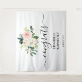 Girl Abschluss Glückwunschs Foto Stand Wandteppich (Vorderseite)