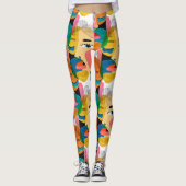 Girl abstrakt art leggings (Vorderseite)