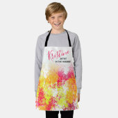 Girl Abstrakt Art Paint Name Kids Schürze (Getragen)