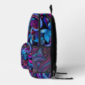 Girl Abstrakt Floral Pattern Backpack Bedruckter Rucksack (Rechts)